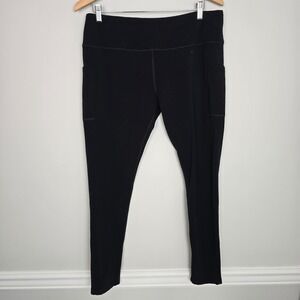 WoolX Womens Athleisure Luxe Active Leggings Sz XL Black Jet Set Elevated Basics